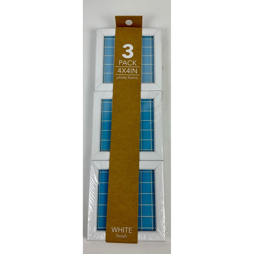 White Mini Photo Frames 3 Pack 4x4‎ Inch Harbor Town Industries New Home Decor